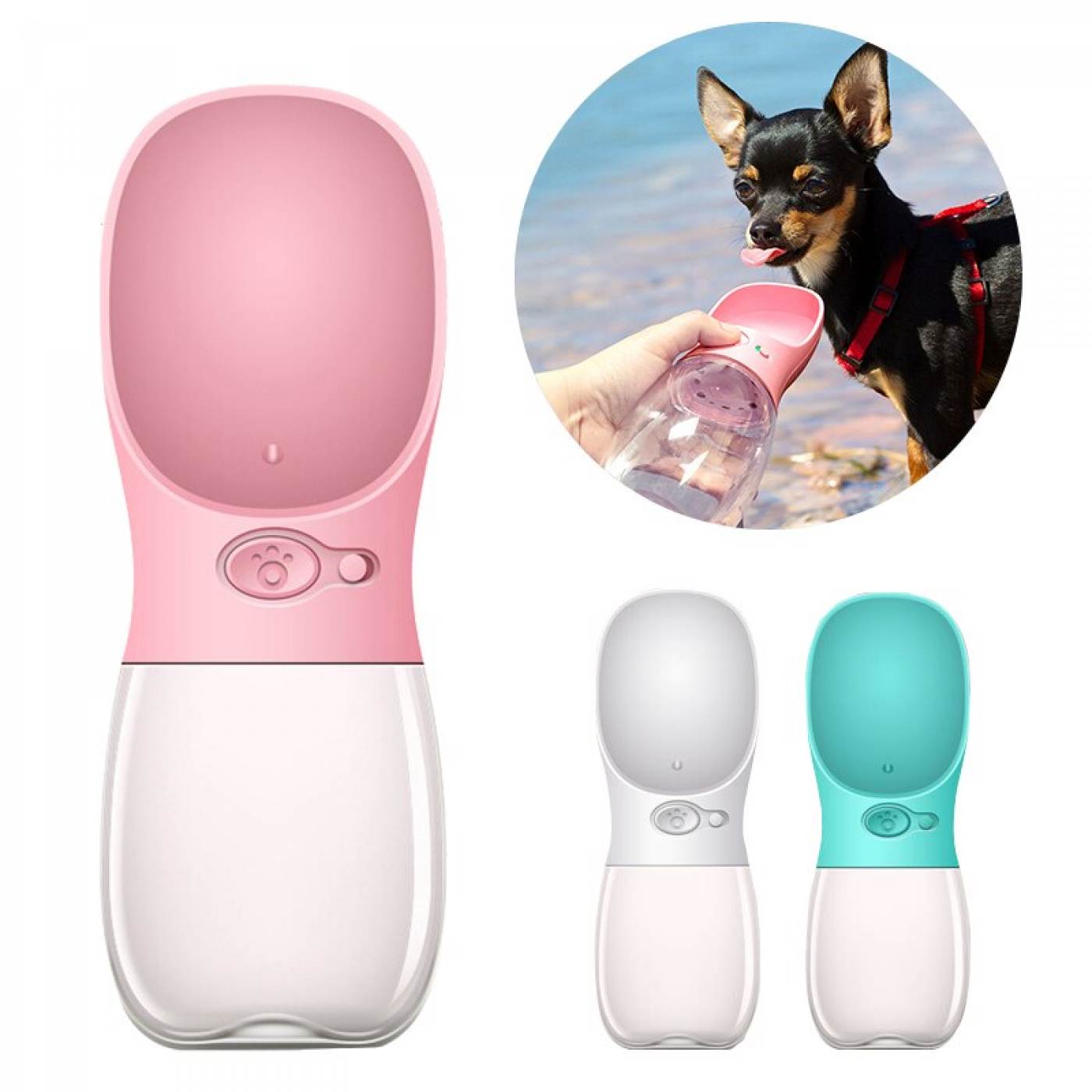 Portable water bottle for hot sale pets