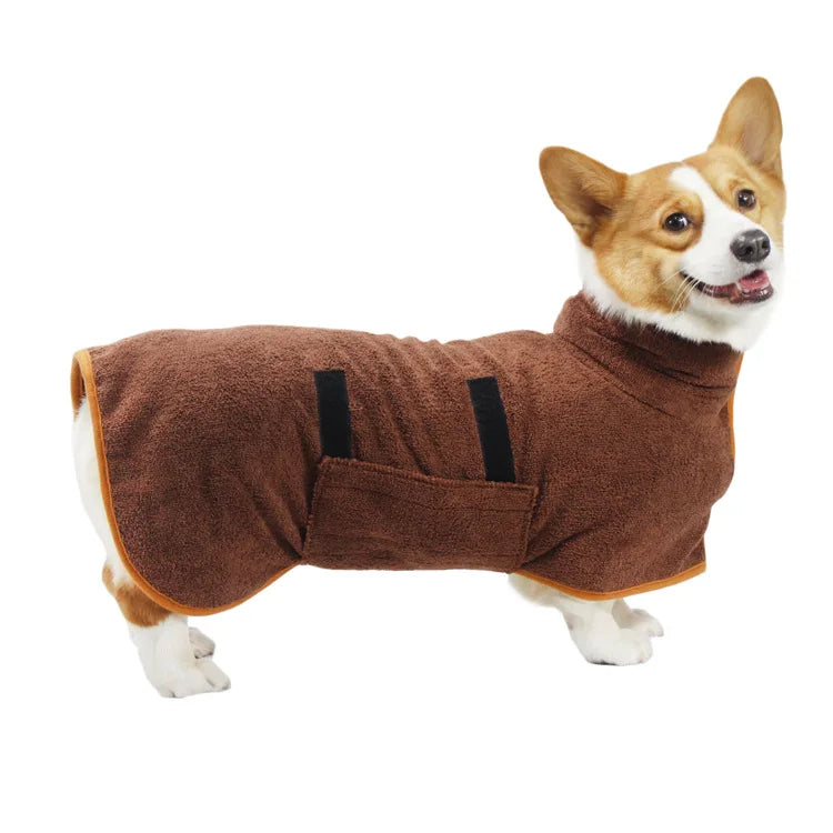 Water Absorbent Dog Bathrobe