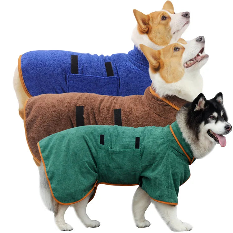 Water Absorbent Dog Bathrobe